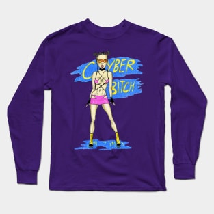 Cyber Bitch  black violet edition Long Sleeve T-Shirt